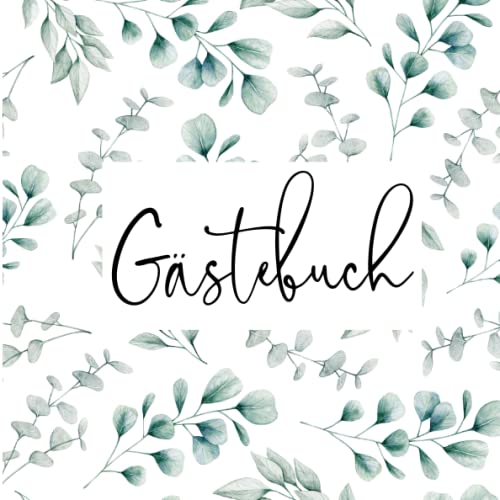 GÄSTEBUCH / FOTOBUCH für eure Hochzeit mit Fragen und genügend Blankoseiten Eukalyptus