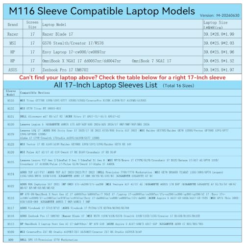 Image of Smatree M116 Hard Protective 17 inch Laptop Case for HP /ASUS /MSI /Razer | Compatible for HP OmniBook X /7 NGAI 17, ASUS Zenbook Pro 17, for MSI GS76 Stealth /Creator 17 /WS76, Razer Blade 17(X8316)