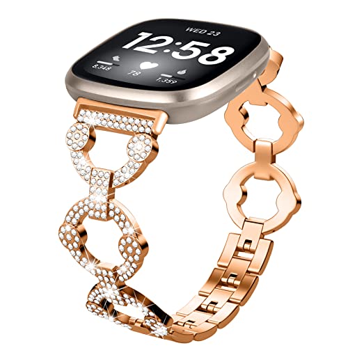Correa metálica FitTurn para Fitbit Versa 4 3/Sense 2 miniatura 1