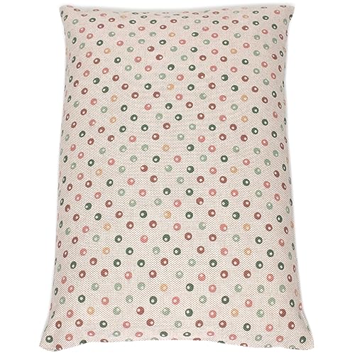 Zirbenkissen 30x20cm Bio-Baumwolle Punkte + Bio-Inlett - 100% naturrein. Duftkissen mit Zirbenspäne