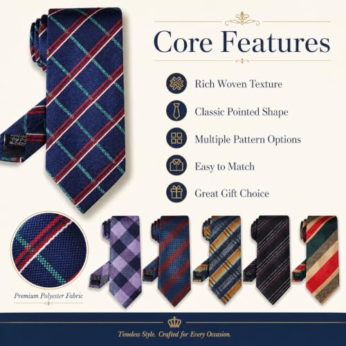 Image of WeiShang Neckties for Men, Classic Formal Tie