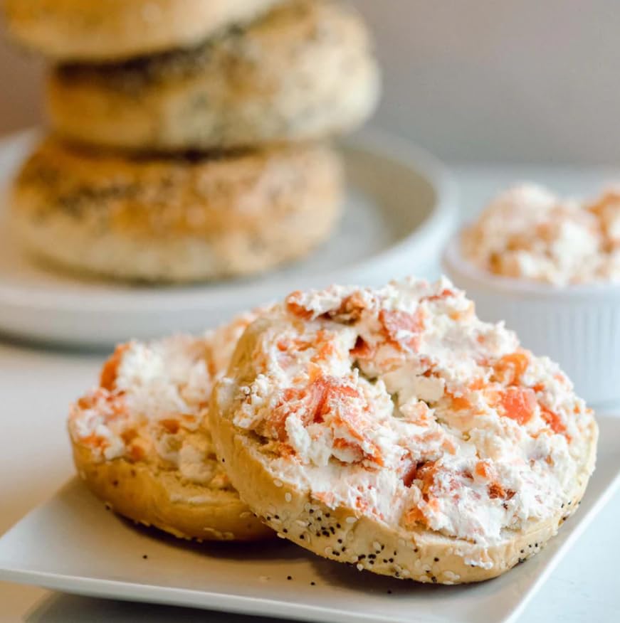 SeaBear Smoked Salmon Breakfast Platter – Wild Sockeye Salmon Lox, Buttery Bake-at-Home Croissants & Schmear – Gourmet Brunch Kit (3-in-1 Set)