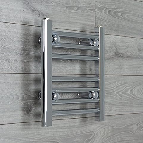 companyblue 300mm wide x 400mm high Heated Towel Rail Straight Flat Chrome Bathroom Warmer Radiator Rack Central Heating Cover