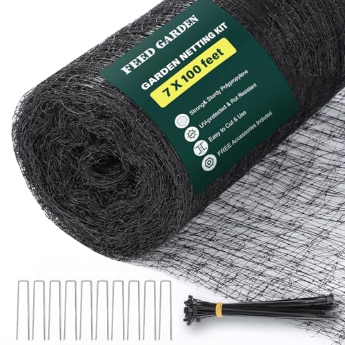 FEED GARDEN Deer Netting Deer Fence Netting, 7 x 100...