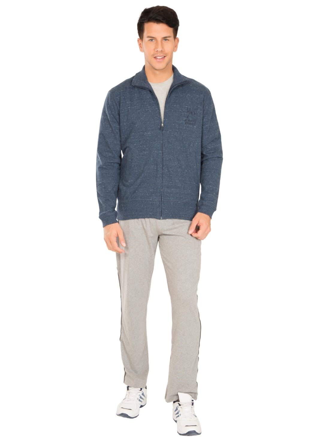 Jockey Men's Track Jacket (2730-01_Grey Snow Melange_M) 2