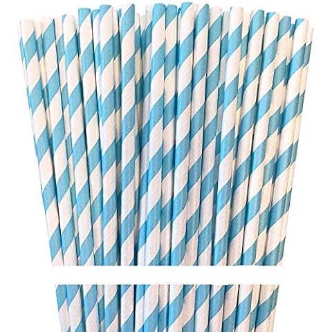 Shuiniba Biodegradable Striped Paper Straws Cover