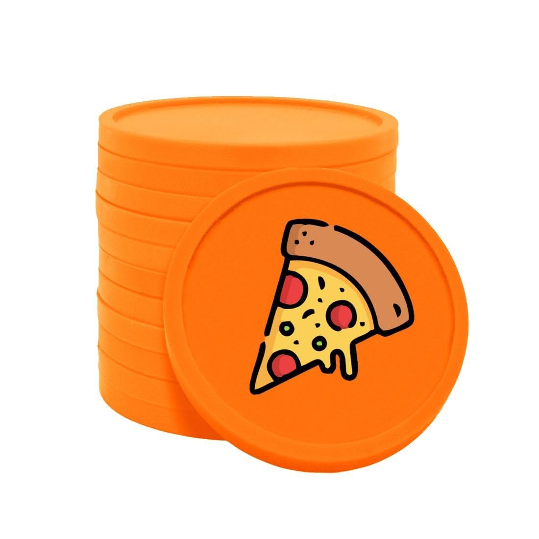 Combicraft Pizza Consumption coins Orange - Diameter 29mm - 100 pieces - Transaction tool or means of payment for festivals, events and catering industry