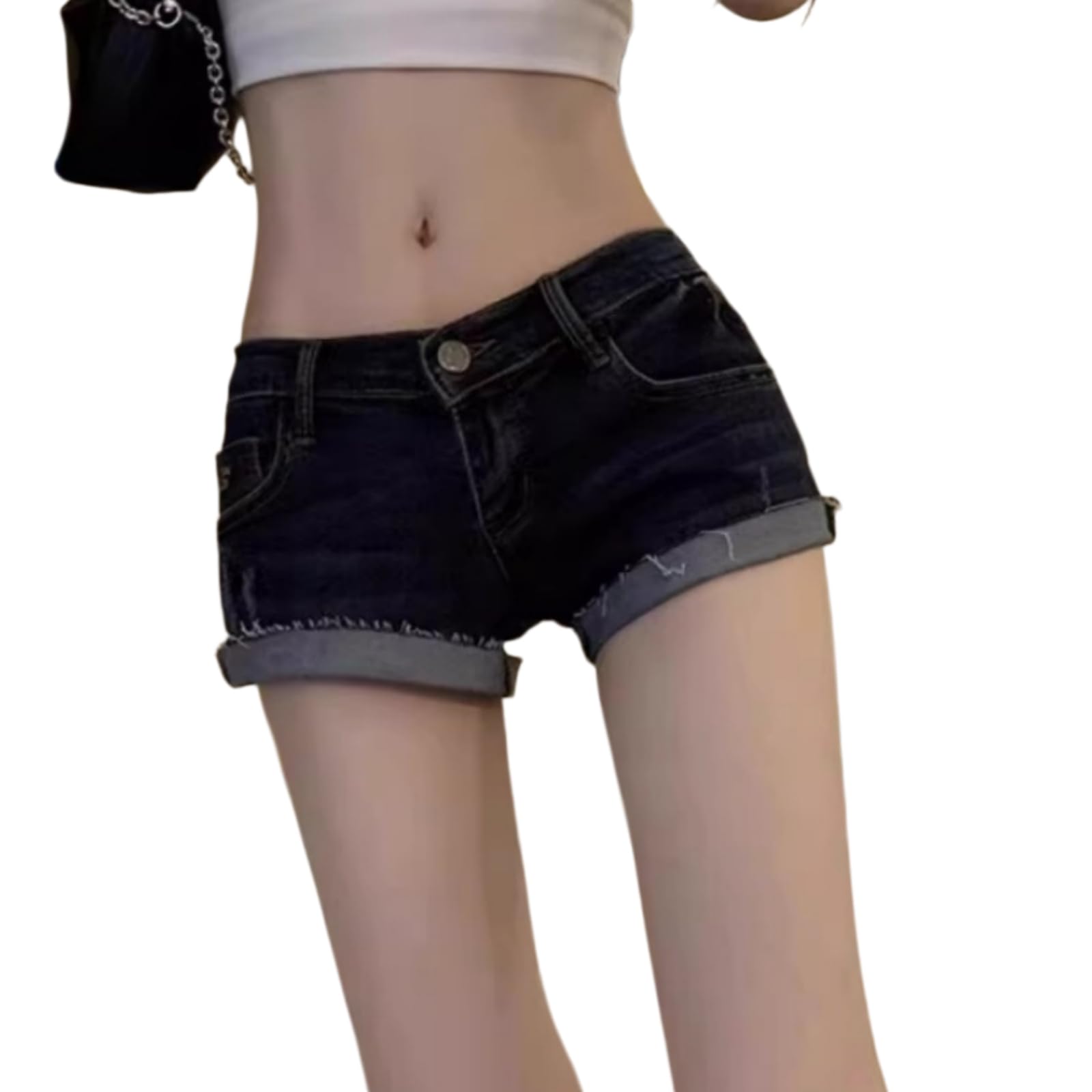 Shorts Jeans Donna Estate Sottile Denim Pantaloni Corti Donne Vita Bassa Caldi Sottili Trendy Casual Street-1-m