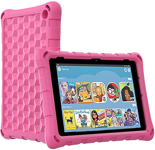Riaour Case for Amazon Fire HD 10 & Fire HD 10 Plus Tablet (Only Compatible with 11th Generation Tablet, 2021 Release) â€“ Light Weight Shock Proof Back Cover for Fire HD 10 Tablets(Rose)