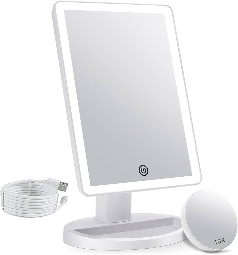 ♡　女優ミラー LEDライト 3色調光 USBポート付き n3 Amazon.co.jp: FASCINATE 卓上ミラー LED ライト付き 女優ミラー