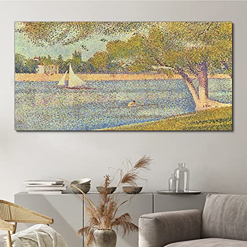 Impression Seine Bateaux pour salon moderne 140x70 - 3