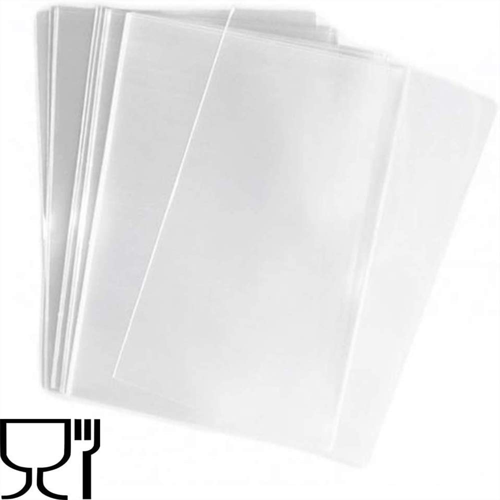 100 Transparente Zellophanbeutel 10x20cm - Für Konfekt & Gastgeschenke