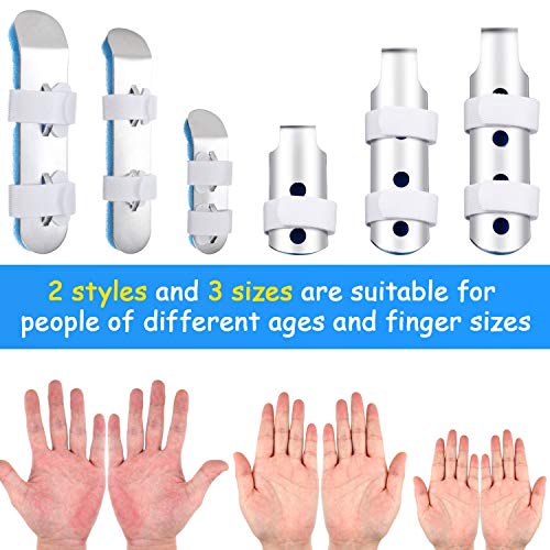 10 Pieces Finger Splint Metal Finger Support Finger Knuckle Immobilization With Soft Foam Inner Band And Protective Vent For Adults And Children, 3 Sizes (Blue) #TOP6