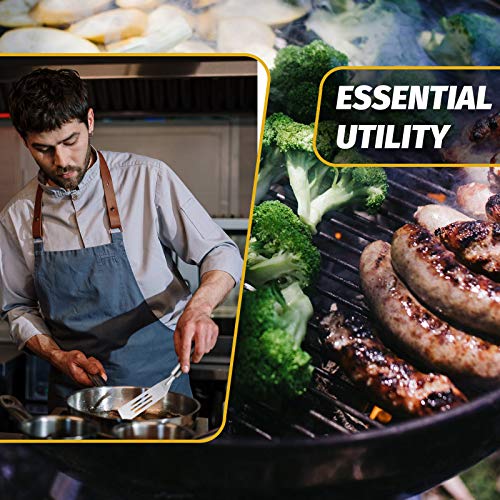 Patelai 5 Pack Small Spatula Mini Serving Brownie Spatula for Serving and Flipping Cooking Pancakes Desserts Cookie Eggs Lasagna (Slotted,Stainless Steel Handle)