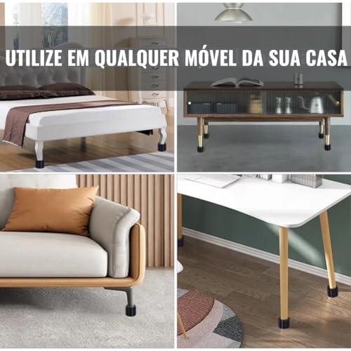 Kit 4 Calços de Borracha Pés de Máquina de Lavar Lavadora Antivibração e Anti-Deslocamento Amorteced