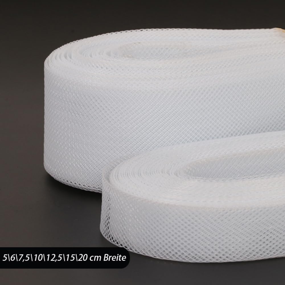 Taśma siatkowa 50 jardów 12,5 cm elastyczność poliester Horsehair Braid Sewing poliester Boning sztywne włosie końskie warkocz ozdobny warkocz różowy pasek usztywniający do szycia, sukienki