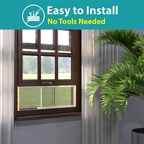 2-Pack Adjustable Horizontal Window Screen 18-37 Inches Wide, 10 Inch High #TOP5