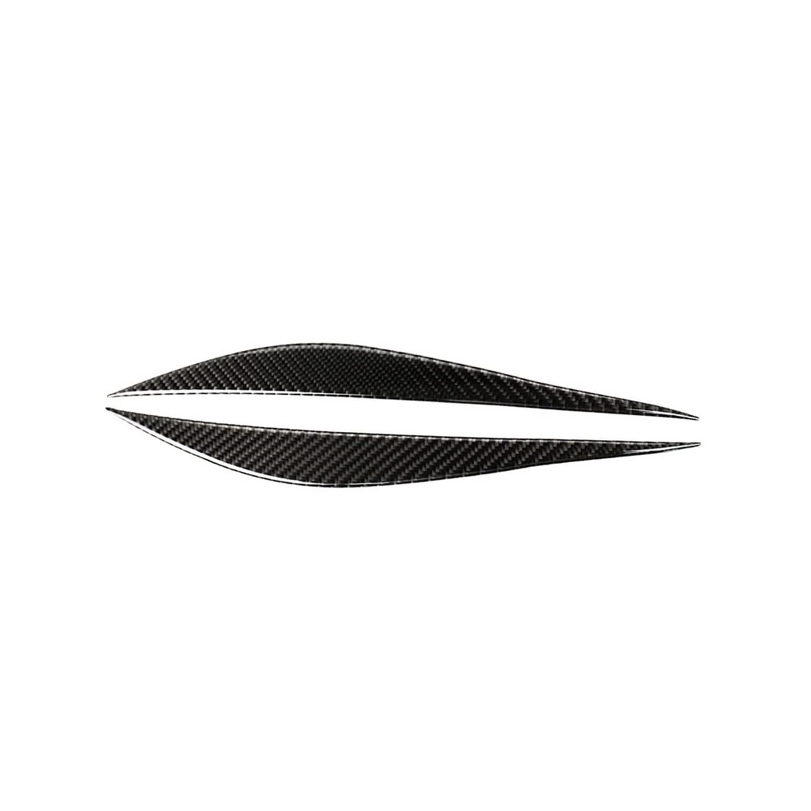 Car Front Headlight Eyelid Eyebrow Trims Fit for 3 Series F30 F35 Auto Light Accessories Carbon Fiber Headlight Eyebrow Stickers(Black)