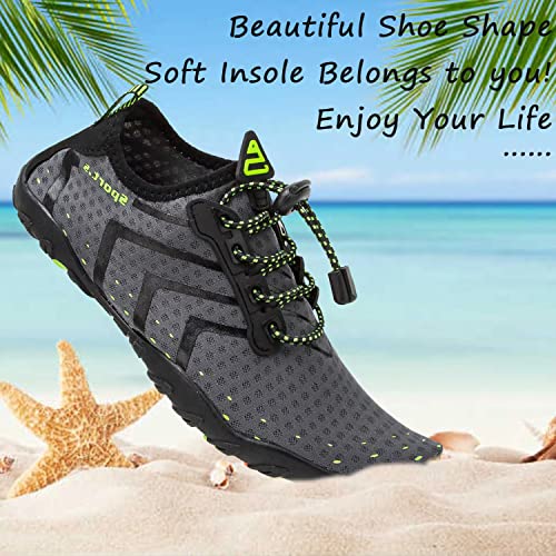 Yalox WATER SHOES-927-GREY-43EU Water Shoes Men'S Women'S Swim Shoes Outdoor Beach Barefoot Quick-Dry Aqua Pool Socks Swimming Yoga Surfing Exercise thumb #1