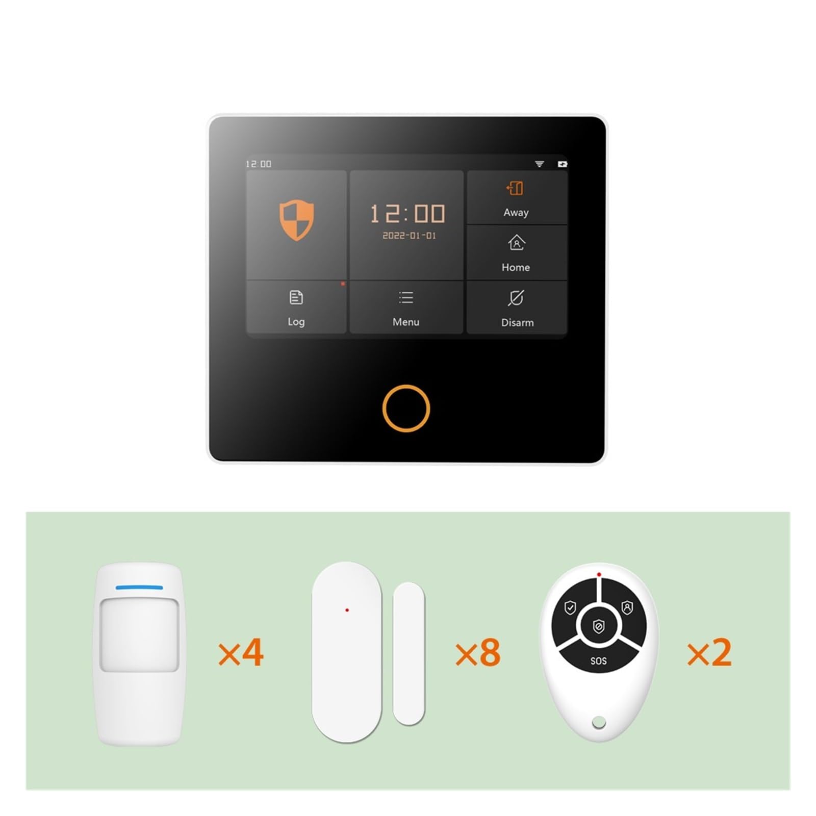 Sistemi Allarme Casa Kit antifurto WiFi Smart Home di protezione della sicurezza wireless Touch screen IPS integrato in 10 lingue(Set-F 15Kit)