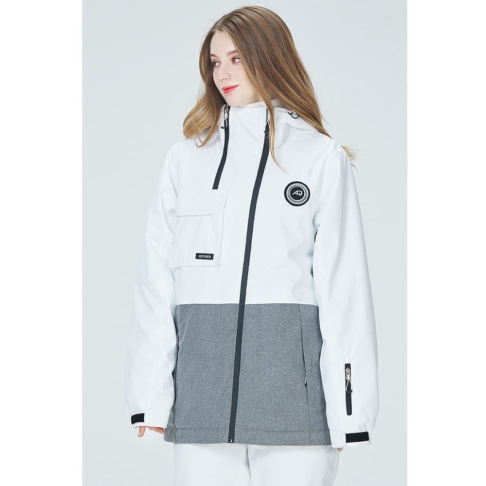 Wygwlg Donna Giacca E Pantaloni Da Sci Impermeabili E Antivento, Tute Da Sci Calde Con Cappuccio Rimovibile Tute Da Neve Per Gli Sport Invernali