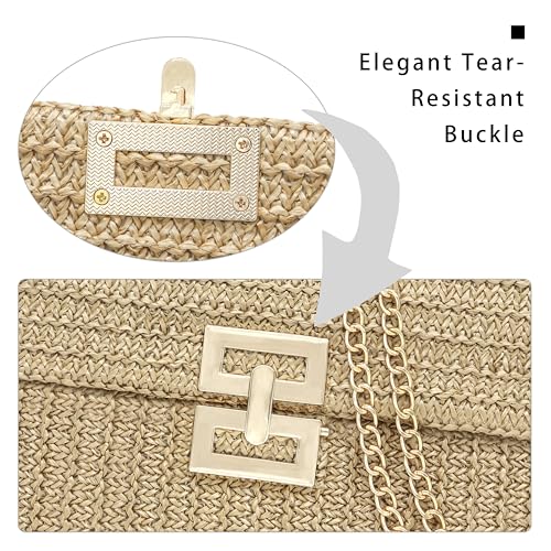 Oriamour Straw Purse Clutch Purse For Women Boho Crossbody Bags for Women Raffia Straw Bag Woven Beach Handbag For Summer3