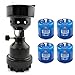 Produktbild nean moderner Gas Campingkocher für Gaskartuschen/Stechkartuschen Gaskocher Gasbrenner Shishabrenner Shisha Kohleanzünder Anzünder Kartuschenkocher + 4 Gas-Kartuschen (Schwarz)