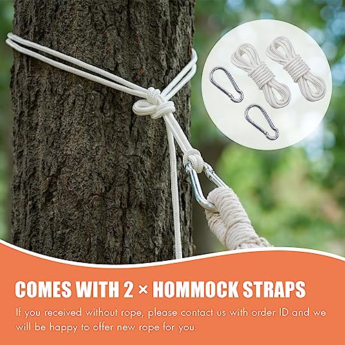 Image of INNO STAGE 2 Persons Hammock with Tree Straps - Brazilian Double Hammock, Portable Hanging Camping Bed for Patio, Backyard, Porch, Outdoor and Indoor Use Soft Cotton Carrying Bag, XX-Large
