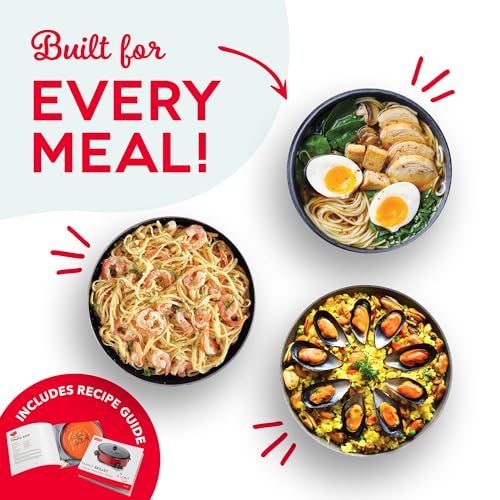 image for Dash Family Size Electric Skillet with 14 inch Nonstick Surface + Reci