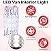 120 Led Van Interior Light Kits, 12V Led Light Strip, Cargo Van Accessories, Ceiling Work Lights Kit, Enclosed Trailer Lights for Truck Vans RV Boats Caravans, 40 Modules(White)