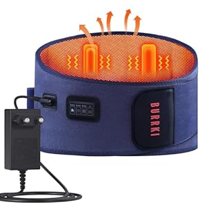 Wärmegürtel Rücken, Heizkissen Rücken Massagegerät mit Abschaltautomatik, Wärmekissen Elektrische mit 5 Massage 3 Wärmestufen für Rückenschmerzen Lende Bauch, Geschenke für Männer Frauen, Mit Kabel