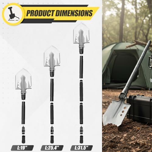 Camping Shovel,Multifunctional Folding Survival Shovel Tool Set - image 2