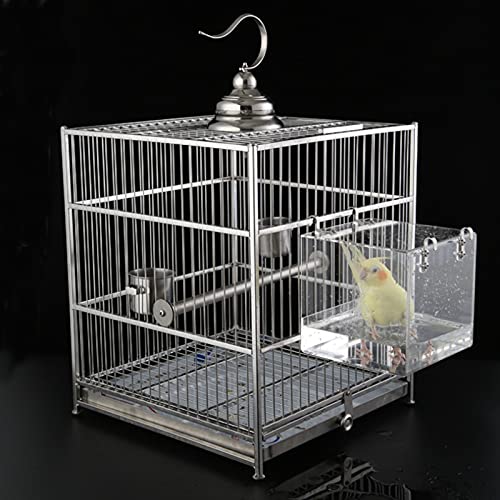 FLAMEER Vogelbad zonder luchtbellen voor kooien, papegaaien, badkuip, aanhanger, accessoires voor kooien, kleine vogels… - Afbeelding 5