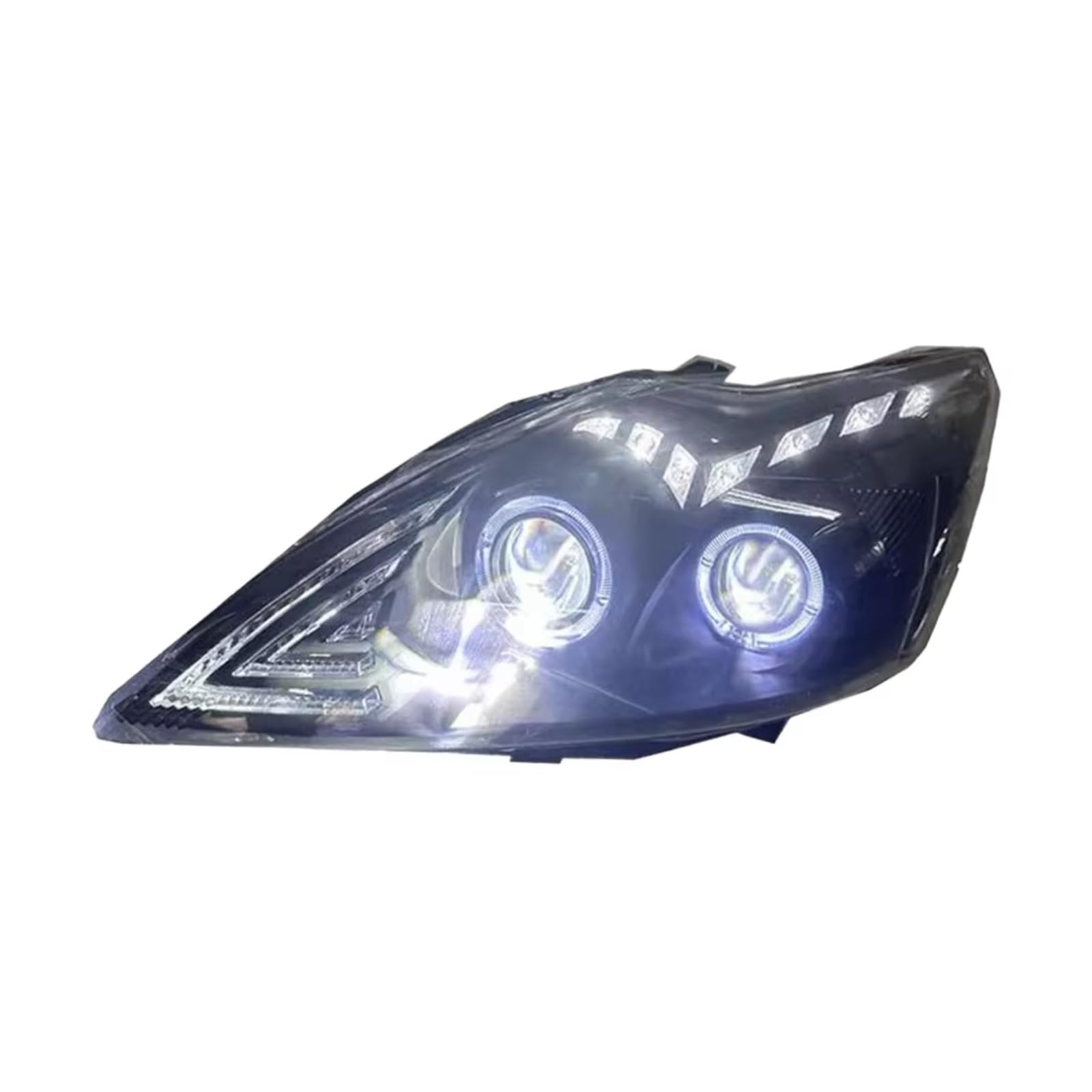 Compatibile Con Ford Per Focus 2009 2010 2011 2 Pezzi Fari DRL Indicatori Di Direzione Abbaglianti Angel Eye Proiettore Lenti Fari Gruppo Fari Abete