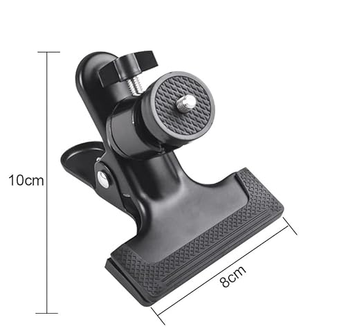 Beeiee Tripod Camera Clip Clamp Flash Reflector Holder With Mini Ball Head 1/4" Screw 360 Swivel #TOP3