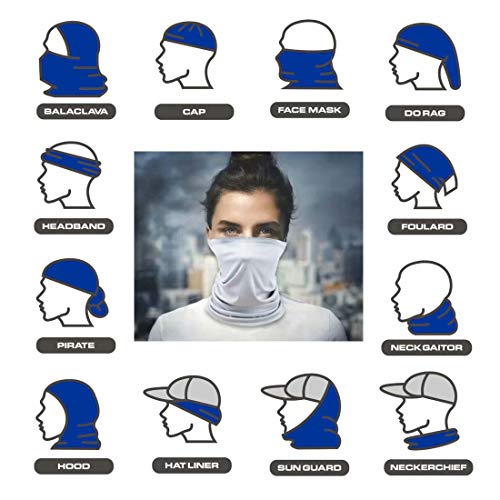 6 Unidades - Balaclava Unisex Protección UV, Pañuelo Reutilizable para Ciclismo, Motocicleta y Senderismo, Gargantilla Transpirable para Hombre y Mujer (Negro, Blanco, Rosa) miniatura 4