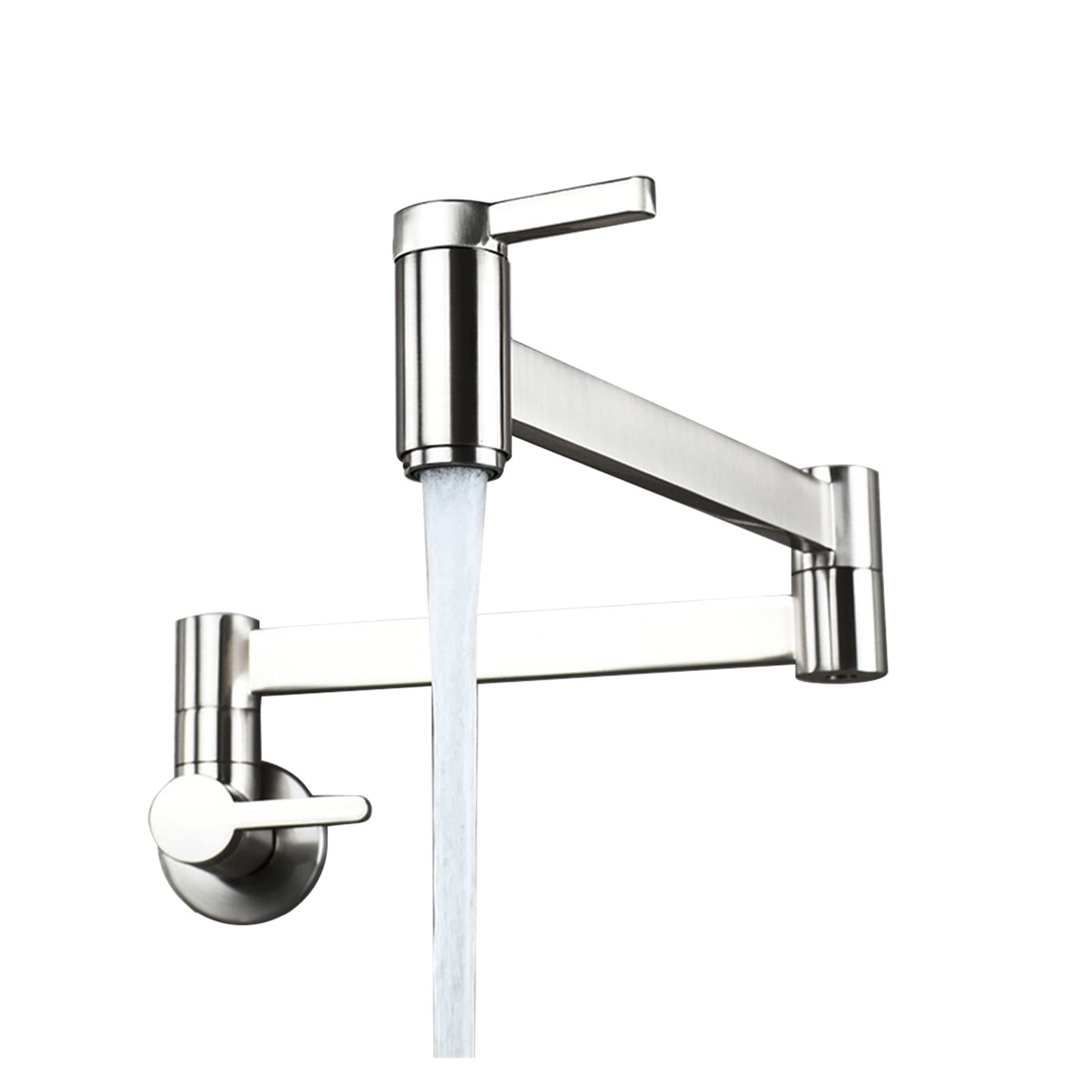 Robinet de cuisine haut de gamme en laiton brossé avec bras articulé