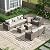 ZIENLIFE Patio Furniture Set, 8 Piece All-Weather PE Wicker Sectional Sofa with 5.9" Wide Armrest, Waterproof Cushions & Ottomans with Modular Outdoor Couch for Backyard, Deck, Garden