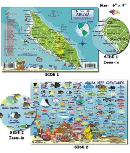 Franko Maps Aruba Reef Creatures Fish ID for Scuba Divers and Snorkelers
