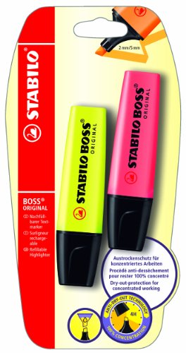 STABILO - Textmarker - BOSS ORIGINAL - 2er Pack - gelb, rot