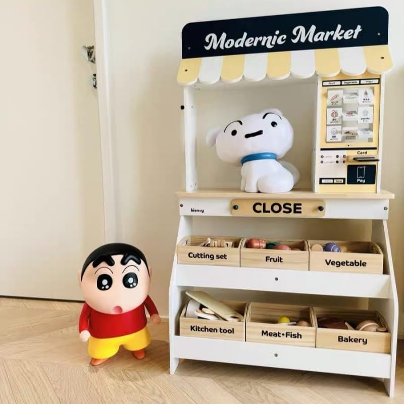 Miniatura 6 de Juguetes de cocina, juguetes de madera y 6 cajas, comida falsa, herramienta de cocina, 100% madera, juegos de alimentos, cocina para niños, frutas,