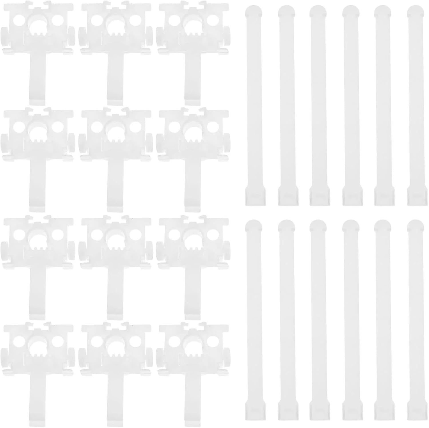 24 Sets Vertical Blind Repair Slats Plastic Curtain Pulley Replacement Kit for Blinds Hardware Stem Carrier Parts for Sliding Glass Door Patio Door Window