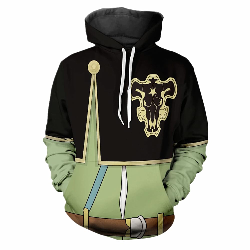 Charous Anime Black Clover Cosplay Cartoon Hoodie 3D Digital Printing Sweatshirts Used for Manga Asta Fan Festivals Gift