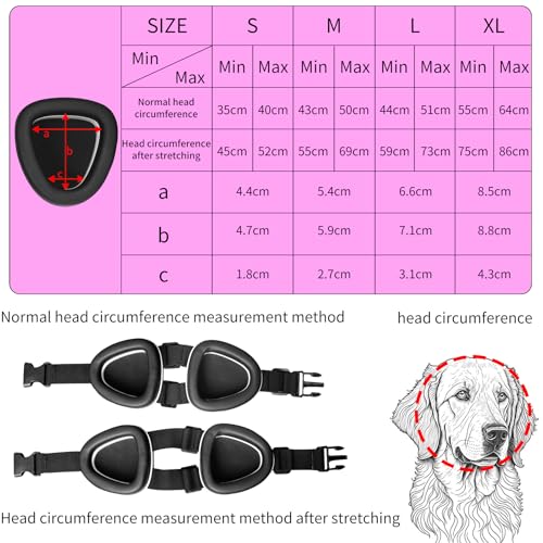 BERGWERK Hunde Ohrschützer für Gehörschutz, 29dB NRR Hundeohrschützer für Lärmschutz Noise Cancelling Kopfhörer (Hellrosa-S)