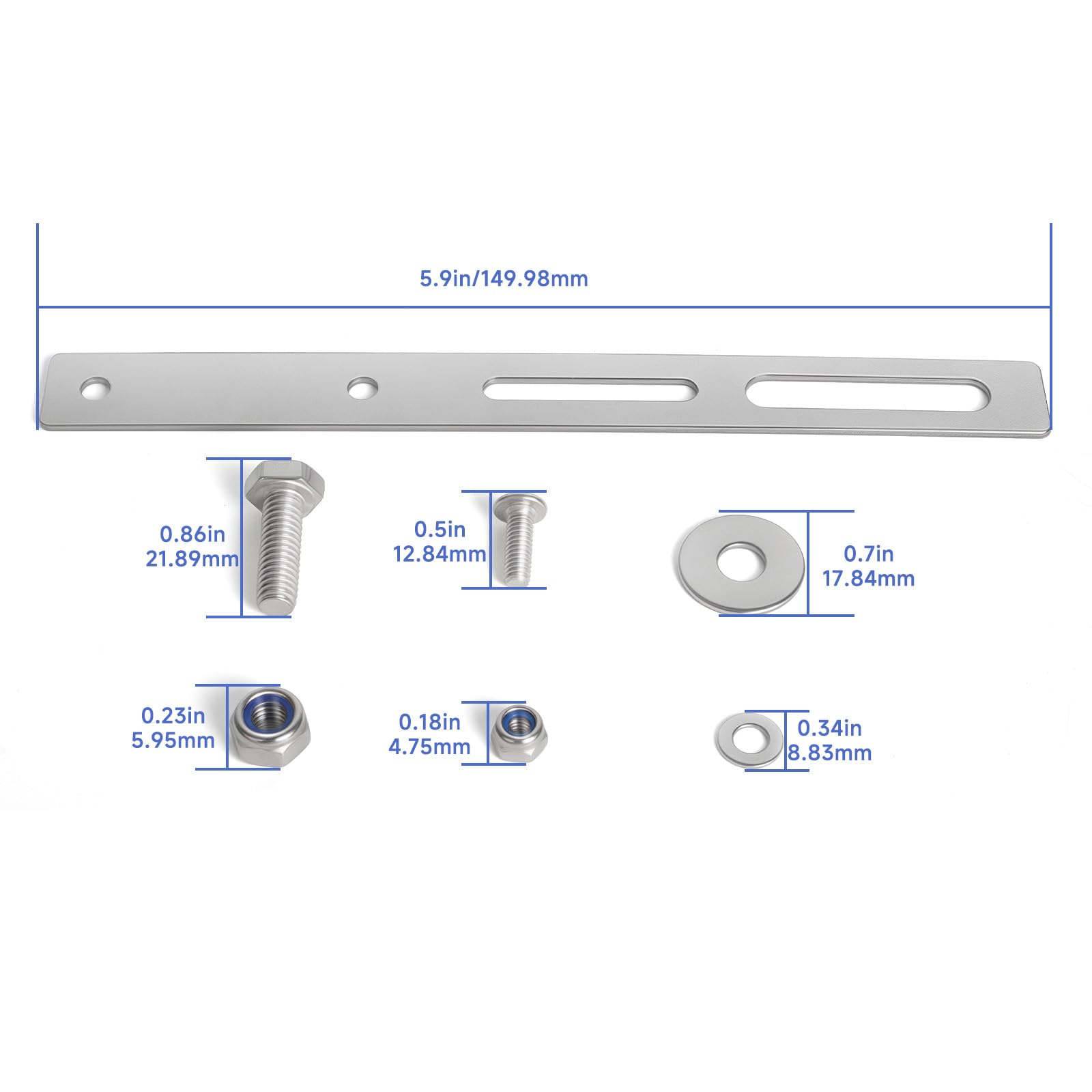 Cutetool Trailer Brake Controller Mounting Bracket Kit Compatible with Redarc Tow-Pro Elite and Classic Trailer Brake Controller Mounting, Includes Bracket, Screws, Washers, and Nuts