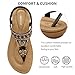 Reimferce Womens Dressy Flat Sandals: Elastic Ankle Strap & Non-Slip Outsole for Daily Walking in Summer - Breathable Cushioned Footbed for All-Day Comfort - Fashion Ladies