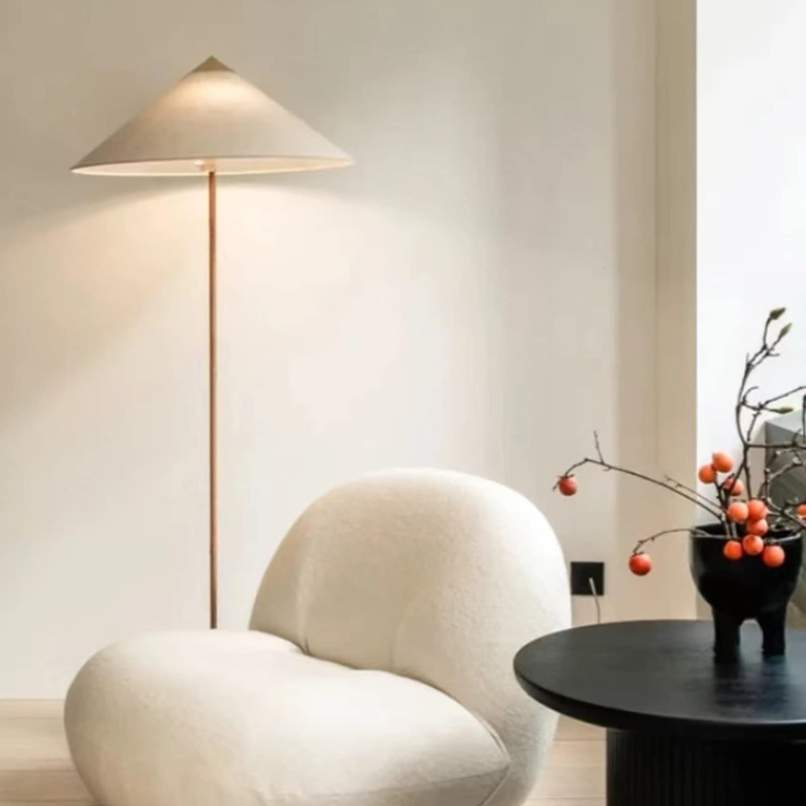 Lampa stojąca otoczenie chińska lampa podłogowa słomkowy kapelusz salon gabinet sofa designerska lampa podłogowa (źródło światła nie jest dołączone) Lampy podłogowe