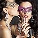 16 Pieces Lace Masquerade Mask Women Venetian Style Eyemask for Halloween Carnival Party Prom Ball Fancy Dress Multicolor (Style A)