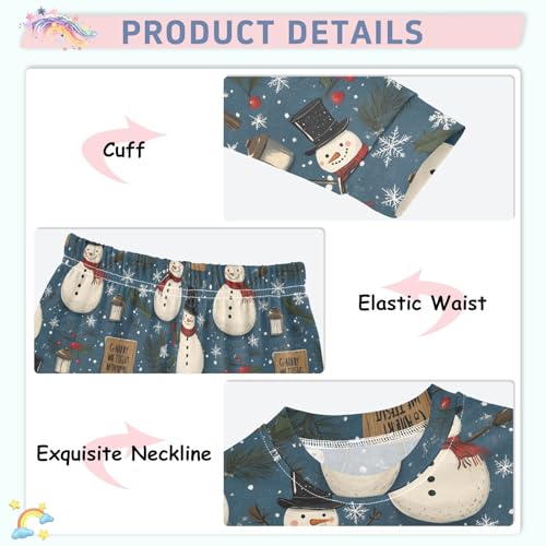 Pjs Sets Christmas Snowman Pajama Sets,Long Sleeve Sleepwear Sets 12M 202b81554
