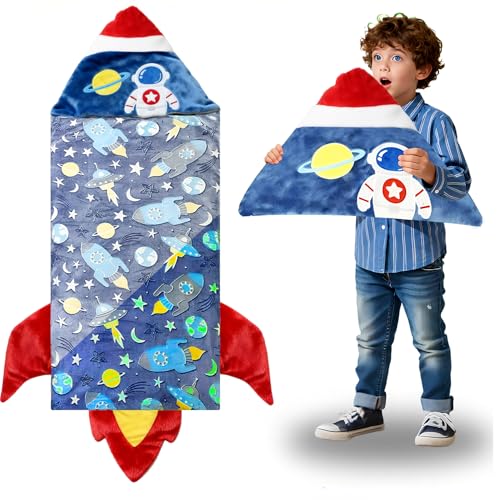 Image of Kids Sleeping Bag, Large Unicorn Slumber Bag for Girls Boys, Portable Nap Mat, Preschool Daycare Kindergarten Birthday Gift 3-12 Yr Child